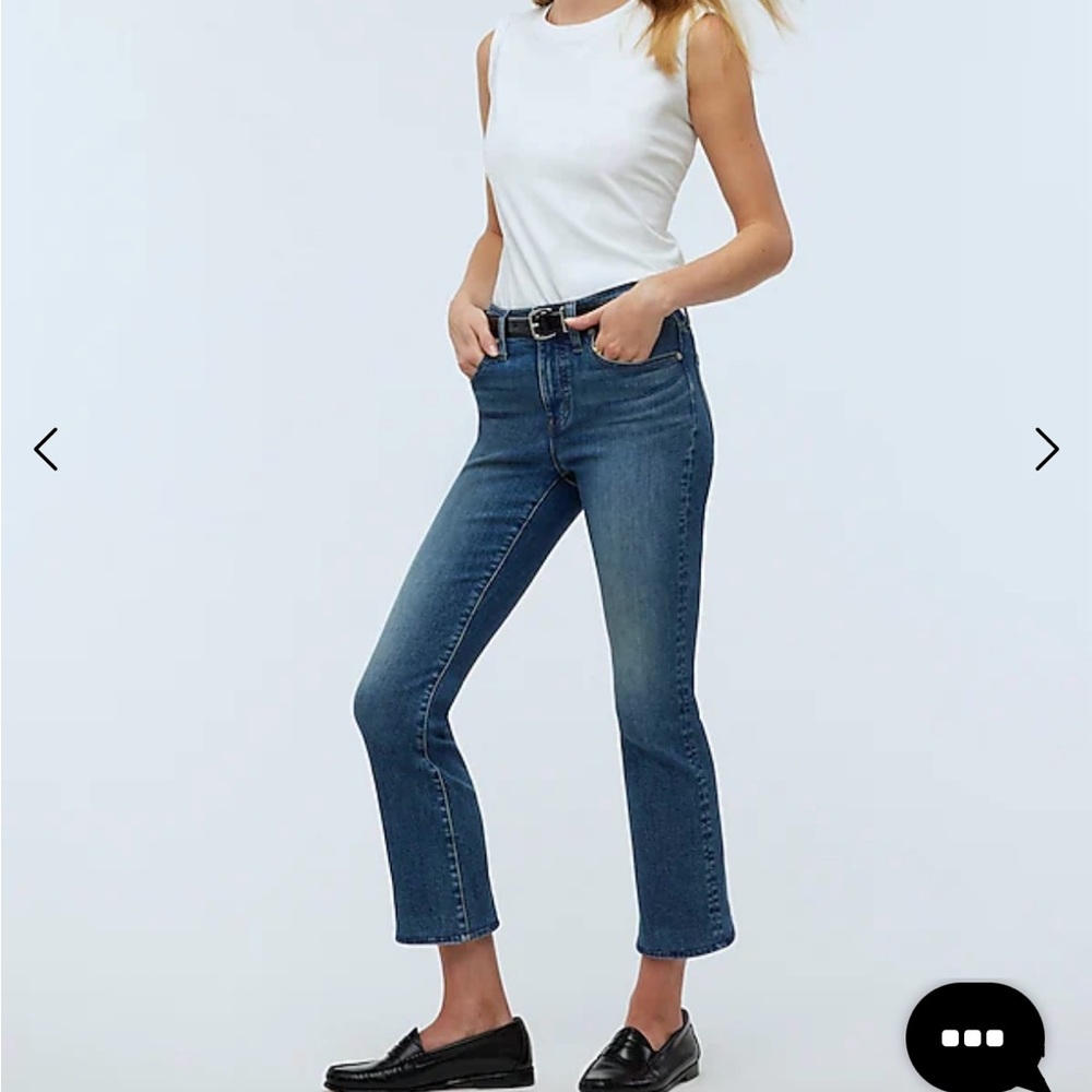 Madewell petite kick out crop jeans, Size 24P